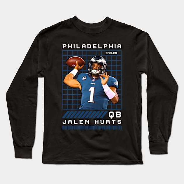 Jalen Hurts - Qb - Philadelphia Eagles Long Sleeve T-Shirt by caravalo